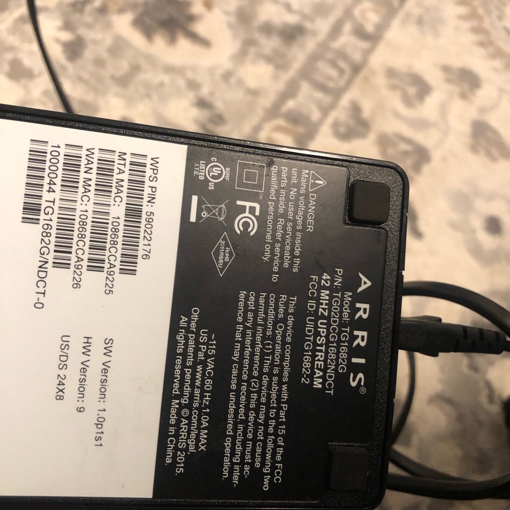 Xfinity Arris TG1682G Dual Band Wireless 802.11ac Cable Modem Router w/ Cord - Picture 11 of 16
